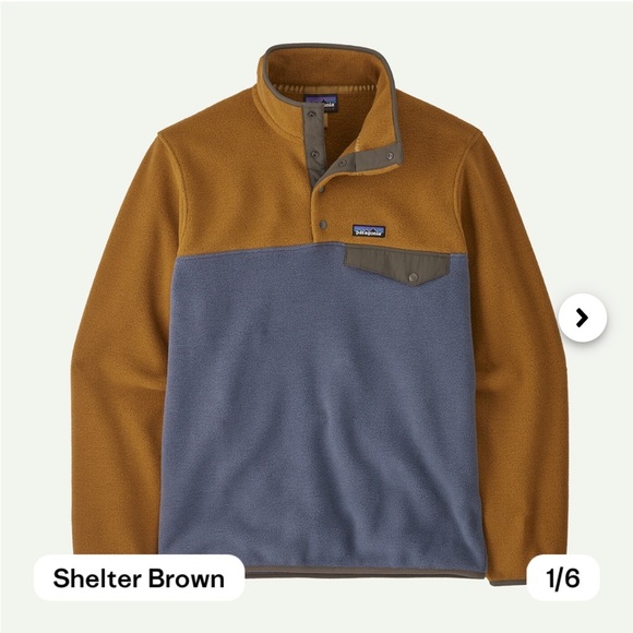 Patagonia Men's XL Lightweight Synchilla Snap-T Fleece Pullover NWT Brown - Picture 7 of 9